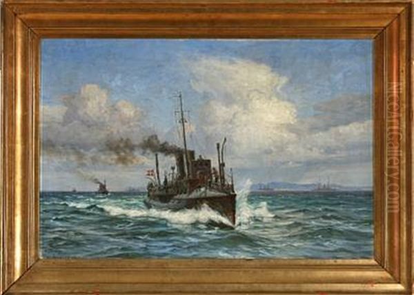 Torpedobaaden Ormen For Fuld Fart (marine With Warships) - view 1