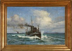 Torpedobaaden Ormen For Fuld Fart (marine With Warships)
