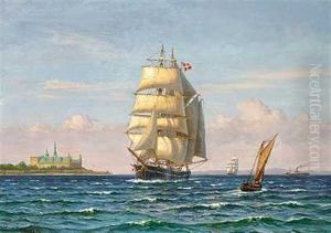 Sejlskibe Ud For Kronborg