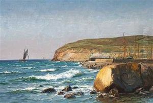 Indsejlingen Til Hammershavnen, Bornholm by Vilhelm Karl Ferdinand Arnesen