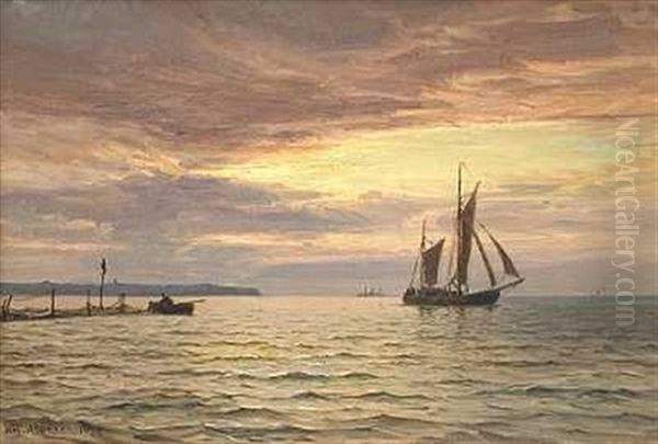 Morgenstemning Oresund, Fiskere Rogter Garn - view 1