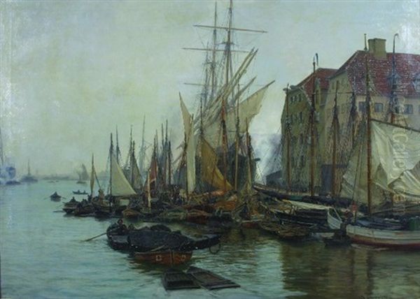 Ships In Harbour, Copenhagen - view 1