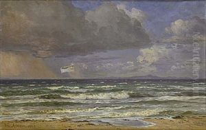 Utsikt Mot Kullaberg Fran Danska Sidan by Vilhelm Karl Ferdinand Arnesen
