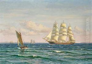 Marine Med Skoleskibet Dannebrog I Oresund