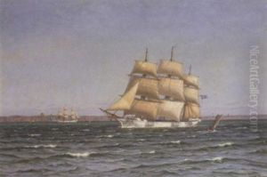 Shipping Off The Danish Coast by Vilhelm Karl Ferdinand Arnesen