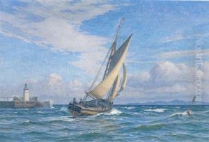Marine Med Sejlbad by Vilhelm Karl Ferdinand Arnesen