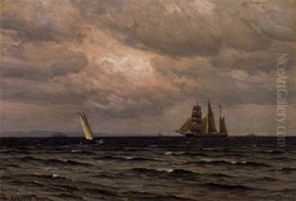 Sejlskibe Pa Havet, Gravejr - view 1