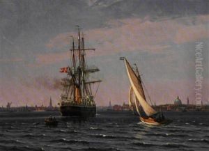 Gronlandsfareren Gustav Holm For Indadgaende Pa Kobenhavns Rhed