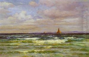 Marine Med Damper Og Sejlbade Pa Sundet by Vilhelm Karl Ferdinand Arnesen