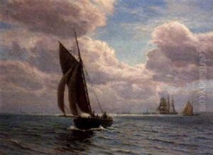 A Calm Day Off The Danish Coast by Vilhelm Karl Ferdinand Arnesen