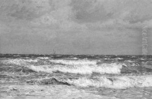 Brandung Vor Der Kuste Von Gildeleje by Vilhelm Karl Ferdinand Arnesen