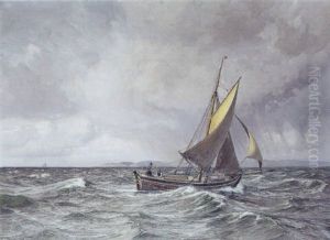 Bygevejr I Kattegat by Vilhelm Karl Ferdinand Arnesen