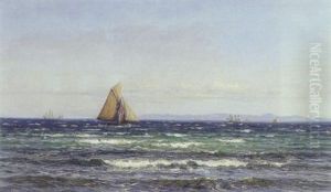 Marine Med Sejlskib Ud For Kullen by Vilhelm Karl Ferdinand Arnesen