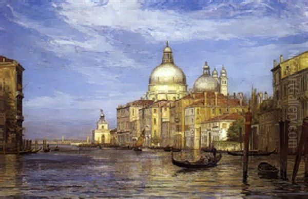 Venedig Canale Grande Ved Kirken Santa Maria Della Salute - view 1