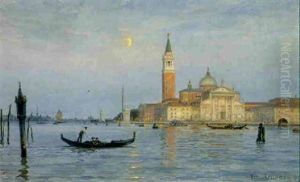 Venice By Moonlight by Vilhelm Karl Ferdinand Arnesen
