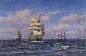 Marine Med Sejl- Og Motorskibe I Sundet by Vilhelm Karl Ferdinand Arnesen