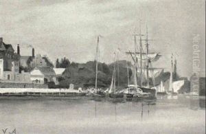 Havneparti by Vilhelm Karl Ferdinand Arnesen