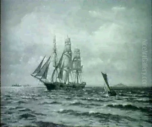 Marine Med Skibe Pa Havet - view 1