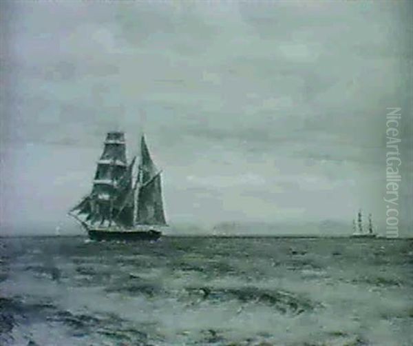A Brigantine Off The Coast - view 1