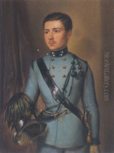 Portrait Ferdinand Graf Von Bernau-ehrenfeld In Der Uniform Der Kaiserjager - view 1