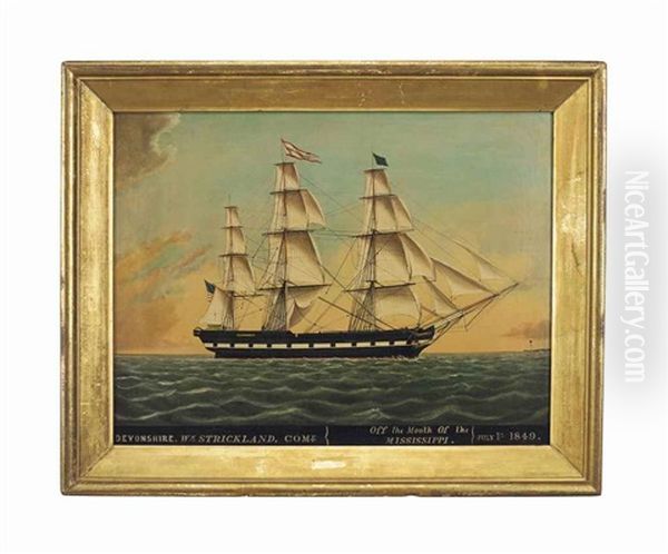 Devonshire Off The Mouth Of The Mississippi, Commander Wm . Strickland - view 1