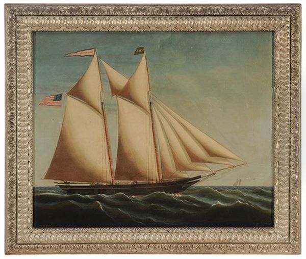The Schooner Alexander Blue, Capt. George B. Murray, Registered In In Sippican, Maine - view 1