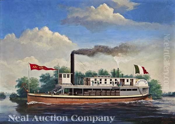 The Sternwheeler Antonia On A Louisiana Waterway - view 1