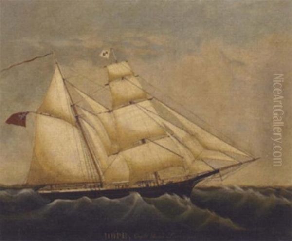 The English Brig "hope" At Sea - view 1