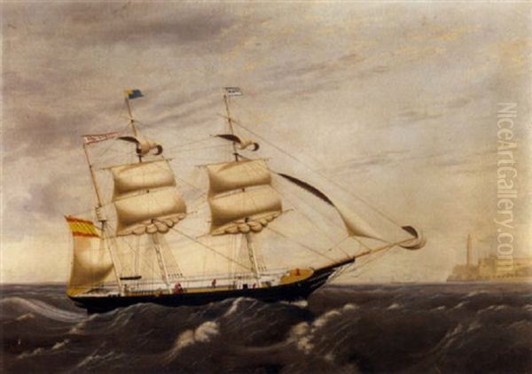The Spanish Barque "palma" Of Mallorca Off The Entrance To Port Mahon, Minorca - view 1