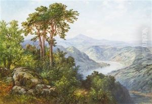 Elbtal Bei Salesel Mit Dubitzer Berg-kirche by Friedrich Arnold
