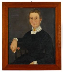 Portrait Of A Lady (+ Portrait Of A Gentleman; Pair) by John James Trumbull Arnold