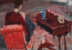 Interieur With Woman by Max Arnold