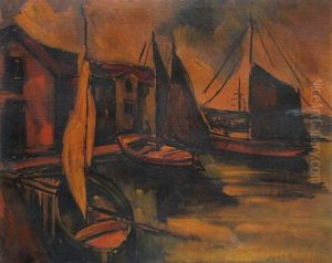 Boats At Twilight by Max Arnold