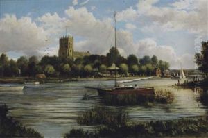 Sunday Sailing By A Village by Reginald Ernest Arnold