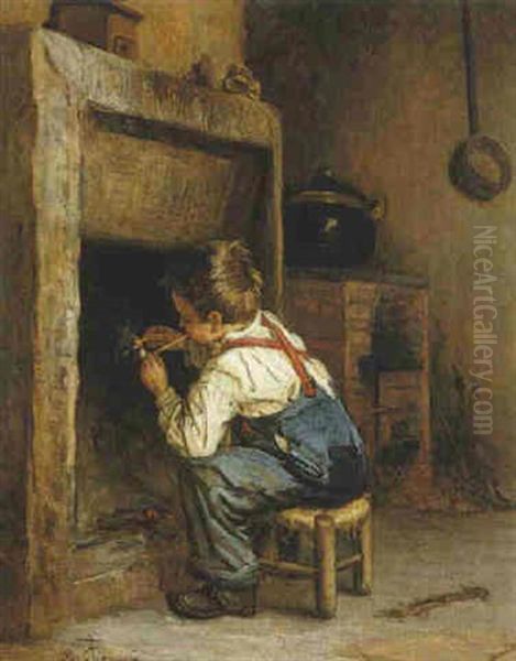 His First Pipe - view 1