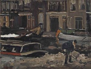 A Canal In Winter, Amsterdam by Floris Arntzenius