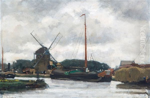 Schuiten Bij Een Molen Aan De Vliet Te 's-gravenhage - view 1
