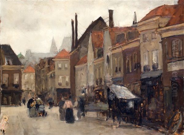 De Grote Markt Te Den Haag, Gezien Richting De Schoolstraat; Op De Achtergrond De Grote Kerk - view 1