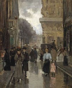 De Spuistraat Met Gezicht Naar Het Plein Te S Gravenhage: The Spuistraat With A View Of The Plein, The Hague by Floris Arntzenius
