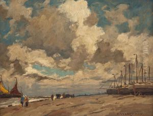 Fischerboote Am Strand by Otto Ackermann