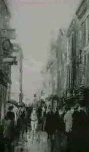 Strassenszene Im Regen by Floris Arntzenius