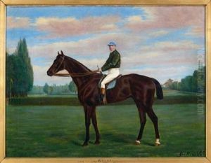 Portrait Du Cheval "arlay" Et Son Jockey by George Arnull