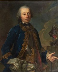 Portrait De Militaire, Portrait De Femme En Jardiniere by Claude Arnulphy