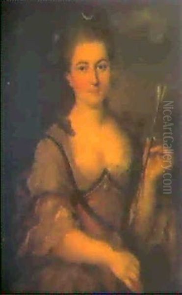 Portrait De Jeune Femme En Diane - view 1