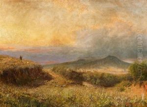 Dammerung In Der Romischen Campagna by Albert Arnz