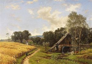 Hessische Landschaft Mit Wassermuhle by Albert Arnz