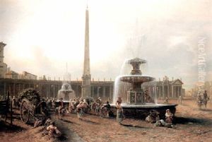 Figures In The Piazza, St. Peter's, Rome