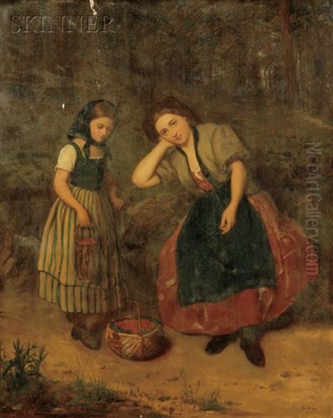 Berry Picking/portrait Of A Mother And Daughter - view 1