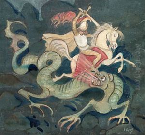 St. Goran Och Draken by Ivar Arosenius