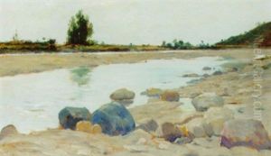 A Rocky River Bed by Carl Arp